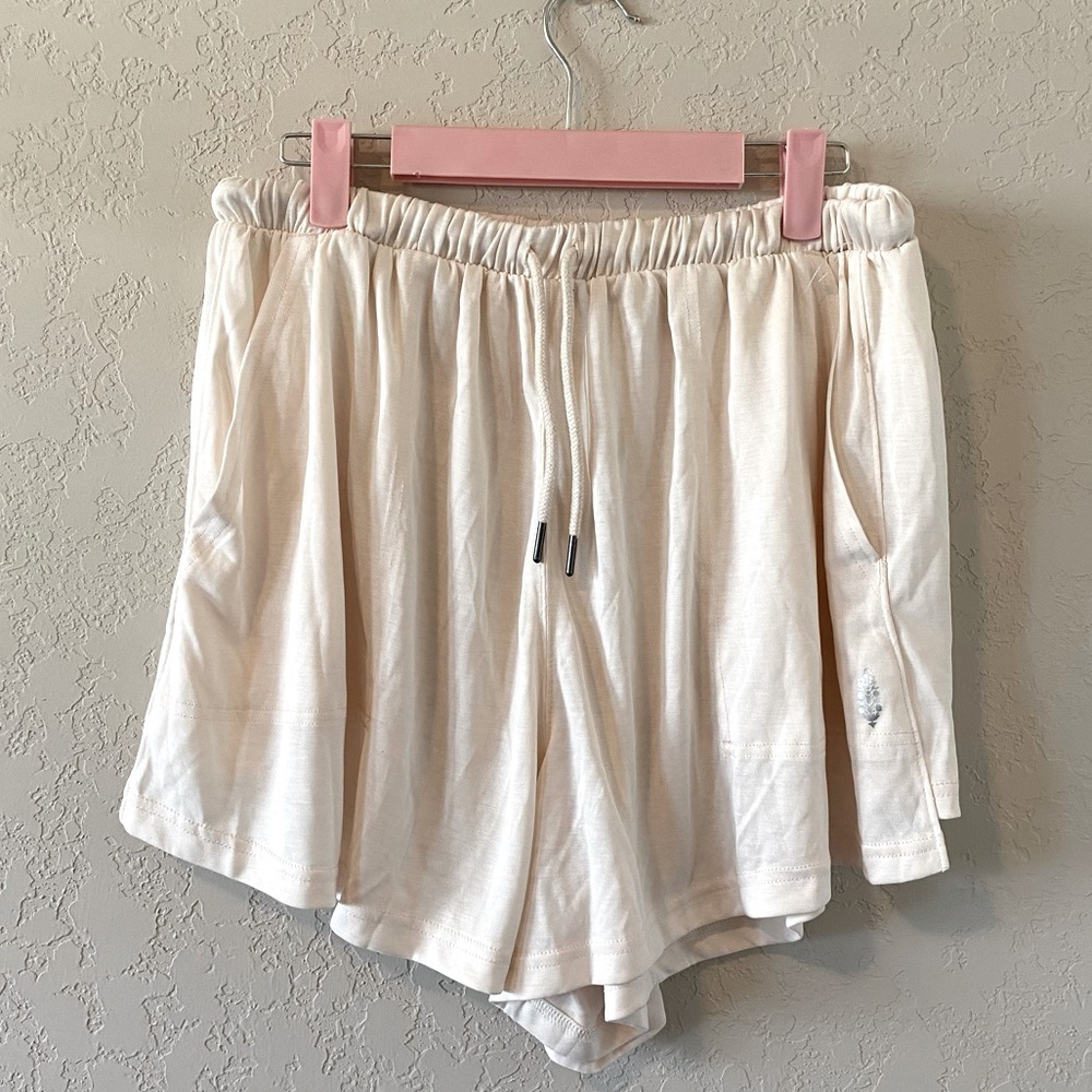 Free People Movement Cream Shorts